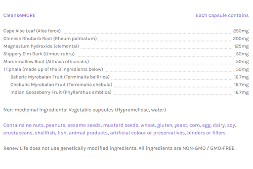 Renew Life - CleanseMORE, 60 Vcaps