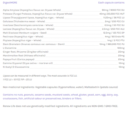 Renew Life - DigestMore, 90 Vcaps