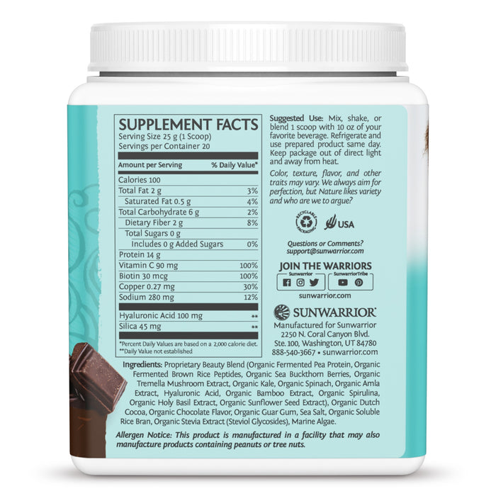 Sun Warrior - Plant-Based Collagen - Chocolate, 500g