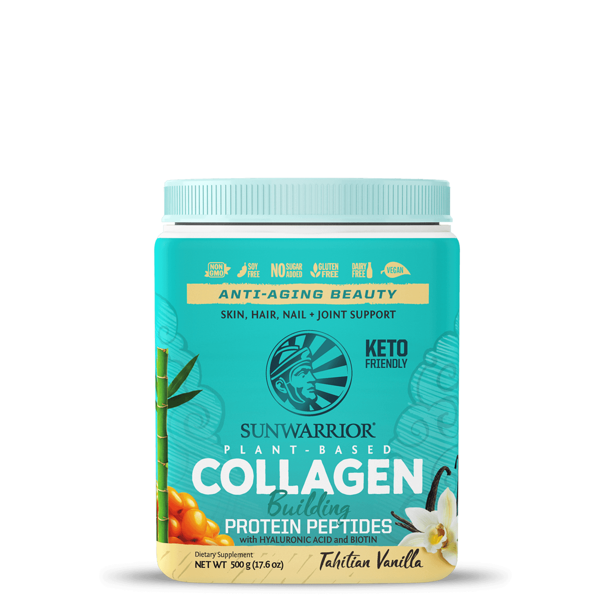 Sun Warrior Plant Based Collagen Tahitian Vanilla 500g Goodness Me   Supplements Vitamins Sun Warrior Plant Based Collagen Tahitian Vanilla 500g 1 1200x1200 Crop Center 