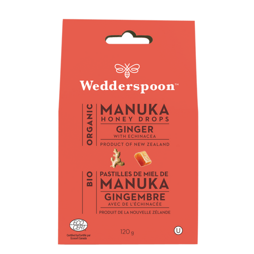 Wedderspoon - Org Manuka Ginger Honey Drops - 130g