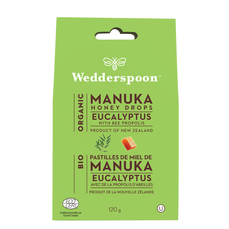 Wedderspoon - Organic Manuka Eucalyptus Honey Drops  - 130g