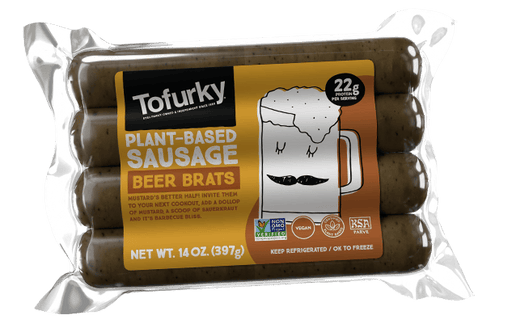 Tofurky - Plant Based Beer Brats Sausages, 397g