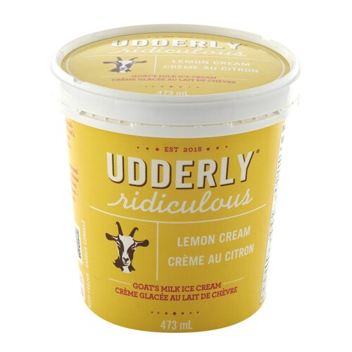Udderly Ridiculous - Goat Milk Ice Cream Lemon Cream, 473ml