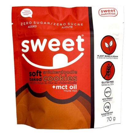 Sweet Nutrition - Soft Baked  Snickerdoodle Cookies + MCT Oil, 70g