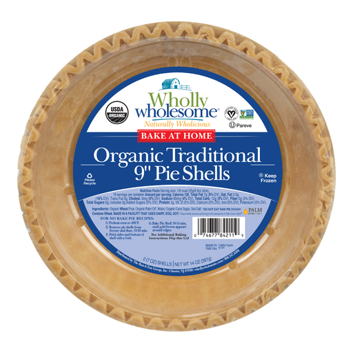 Wholly Wholesome - Traditional Organic 9" Pie Shells (2-pack), 397g
