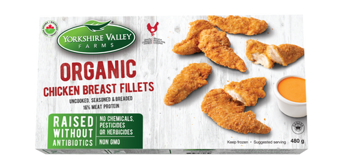 Yorkshire Valley Farms - Organic Breaded Chicken Fillets, 480g