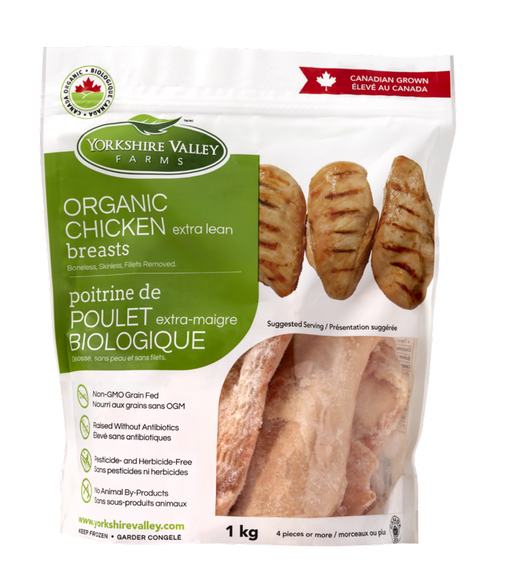 Yorkshire Valley Farms - Organic Frozen Chicken Breasts, 1KG