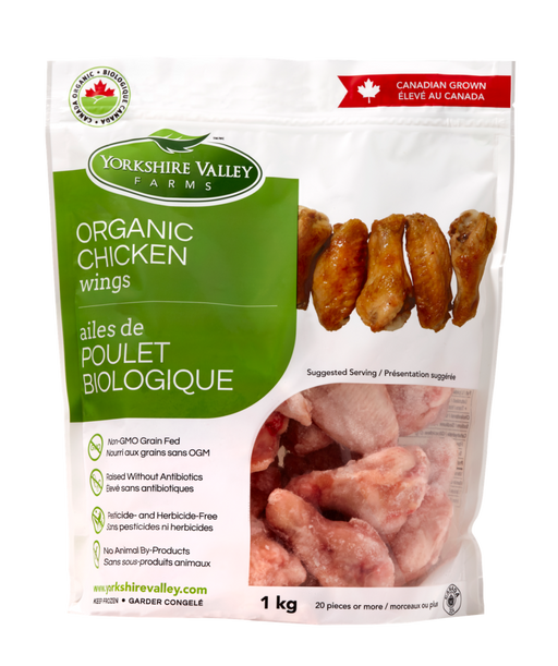 Yorkshire Valley Farms - Organic Frozen Split Chicken Wings, 1kg
