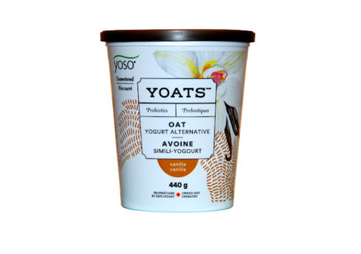 Yoso - Yoats Unsweetened Vanilla Probiotic Oat Yogurt, 440g